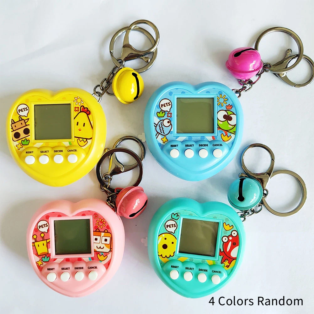 Porte-clés en os pour Console de jeu arc-en-ciel, mode coréenne, breloque Harajuku Y2K, serrure en forme de cœur en cristal, pendentif de sac Vintage, DIY