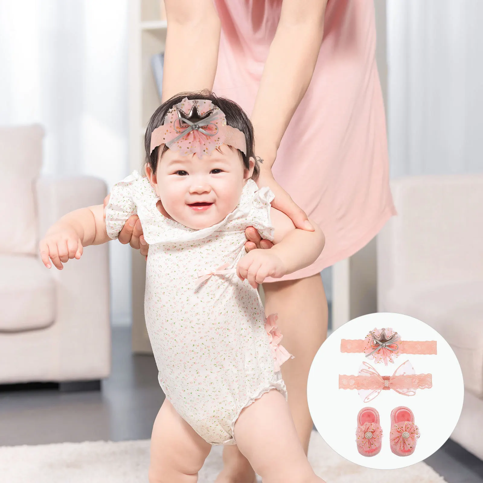 

3Pcs Photography Outfits Socks Lace Headbands Set Soft Comfortable Photo Props Photography Props