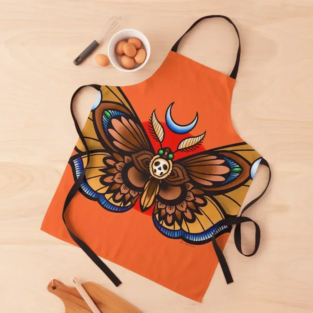 

Death Moth Apron for kitchen useful Kitchenware Things For Home And Kitchen Cooking Apron