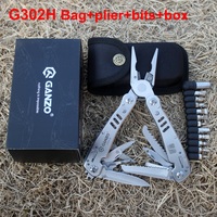 Ganzo G302H Multifunctional Camping Outdoor Multitool Folding Plier With Bits Multi Knife EDC Tools Pocket Portable household