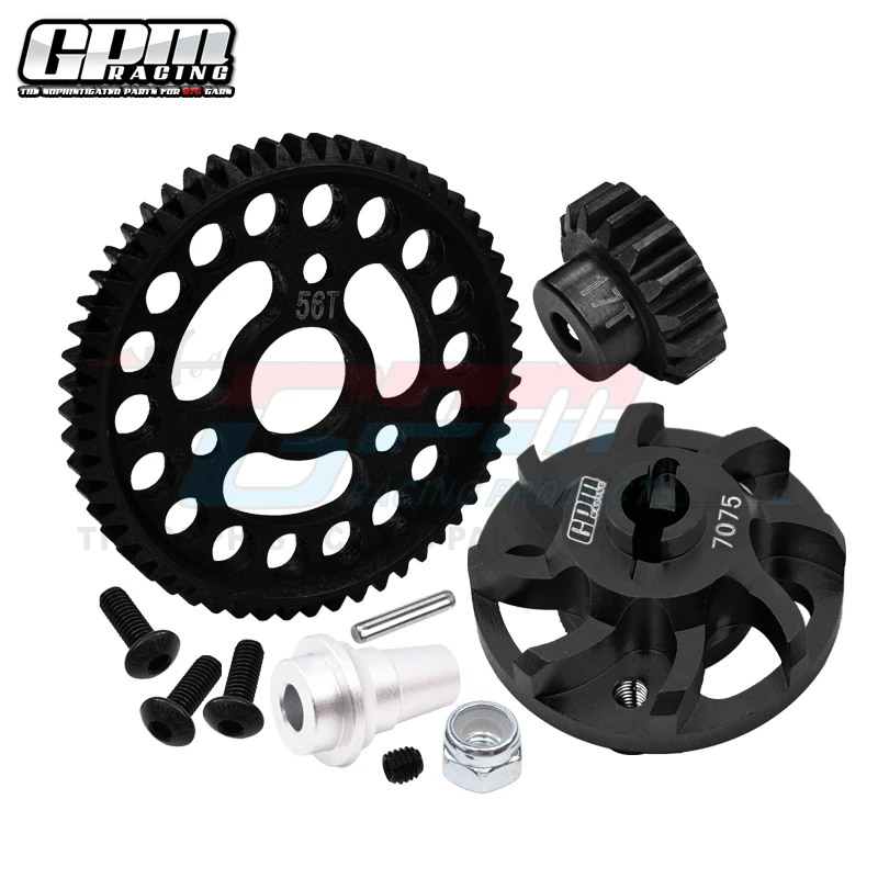 GPM 7075Alu Gear Adapter & 32P/56T & 17T Gear Kit For TRAXXAS 1/10 Slash 4X4 LCG