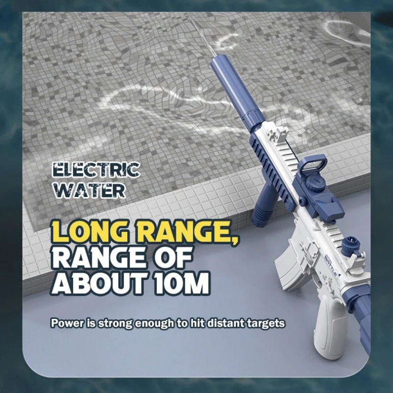 ألعاب مسدس المياه الكهربائية للأولاد والبنات في الهواء الطلق لعبة معركة المياه على الشاطئ تخزين المياه التلقائي مسدسات المياه الرش للأطفال