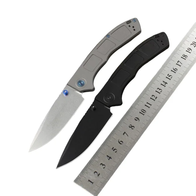Couteau Pliant de Poche Papillon BM748 Lame M390, Manche en Alliage de Titane, DulHunting, Camping, Outil de Survie EDC, Opaque