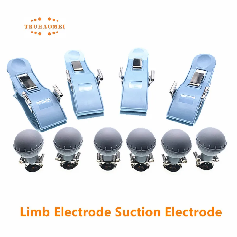 Dual Function Din 3.0 Banana 4.0 Limb Suction ECG Electrode For Nihon Kohden Biocare Comen Edan Mindray ECG Machines