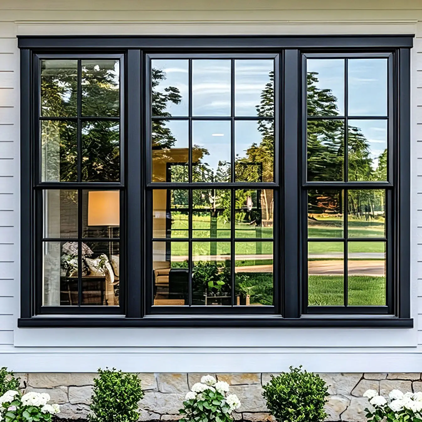 Living Room Fashionable Sturdy Single Hung Window Manual Rainproof Lift Sliding Windows Aluminum Alloy Frame Glass Windows