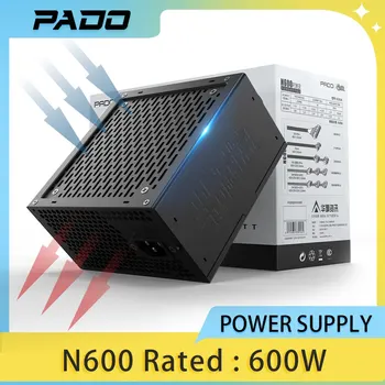 Aigo Pado 400W 500W 600W PC PSU güç kaynağı ünitesi siyah oyun sessiz 120mm Fan 24 Pin 12V ATX masaüstü bilgisayar güç kaynağı