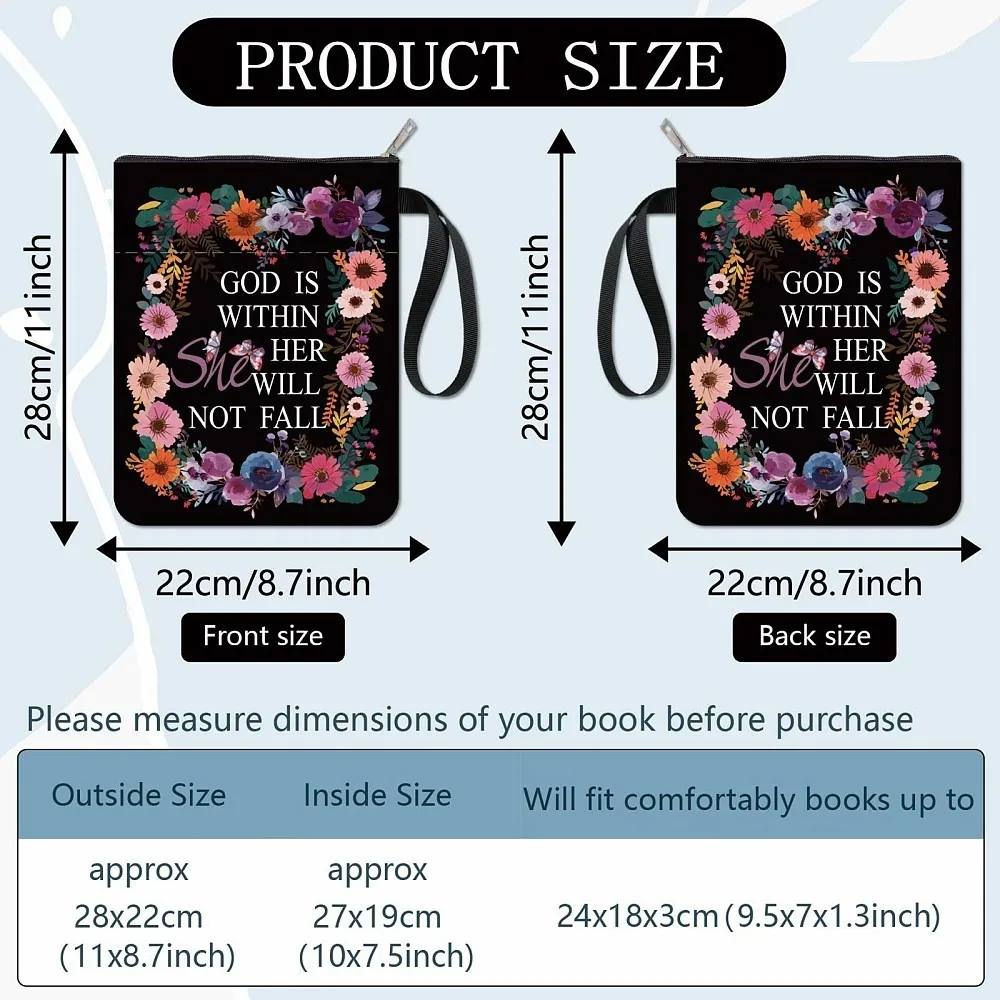 Cloth Book Cover Notebook Wraps Rectangle Flower 280x220mm