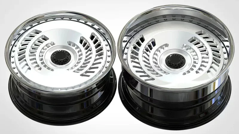 Custom oem design 20 inch 5*114.3 5*120 3 pc forged alloy car wheel rim for audi a6 a7 a8 rs6 rs7 rs8 qs8