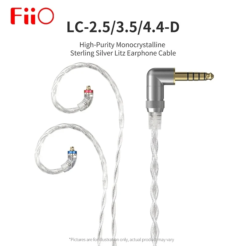 

FiiO LC-2.5D LC-3.5D LC-4.4D High-Purity Monocrystalline Sterling Silver Litz Earphone Cable for F9 PRO FH1 M11 LC 3.5D