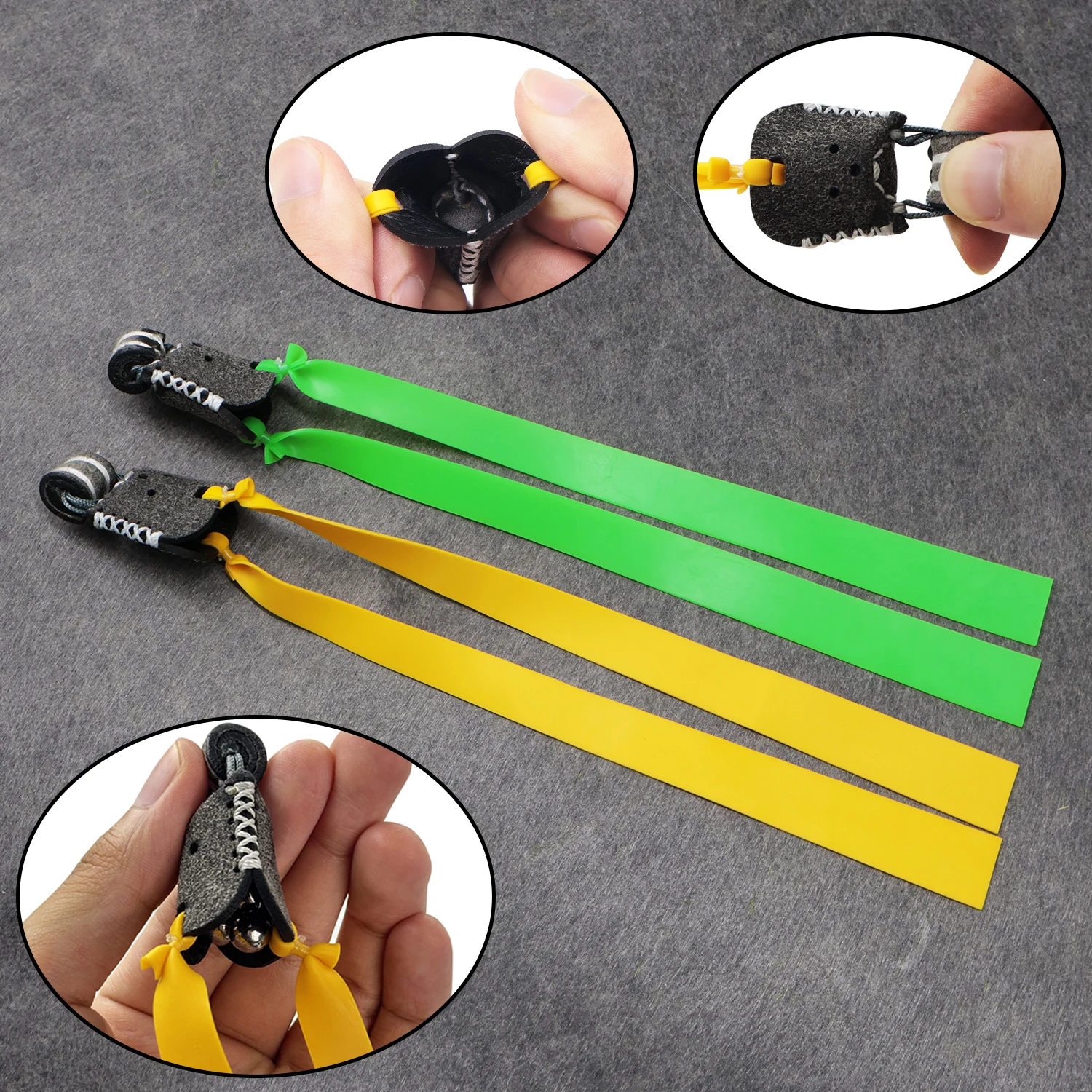 3Pcs Slingshot Hunting Rubber Bands, Magnetic Pouch Rubber Band Accessories, New - Type Outdoor Shooting Slingshot Rubber Bands