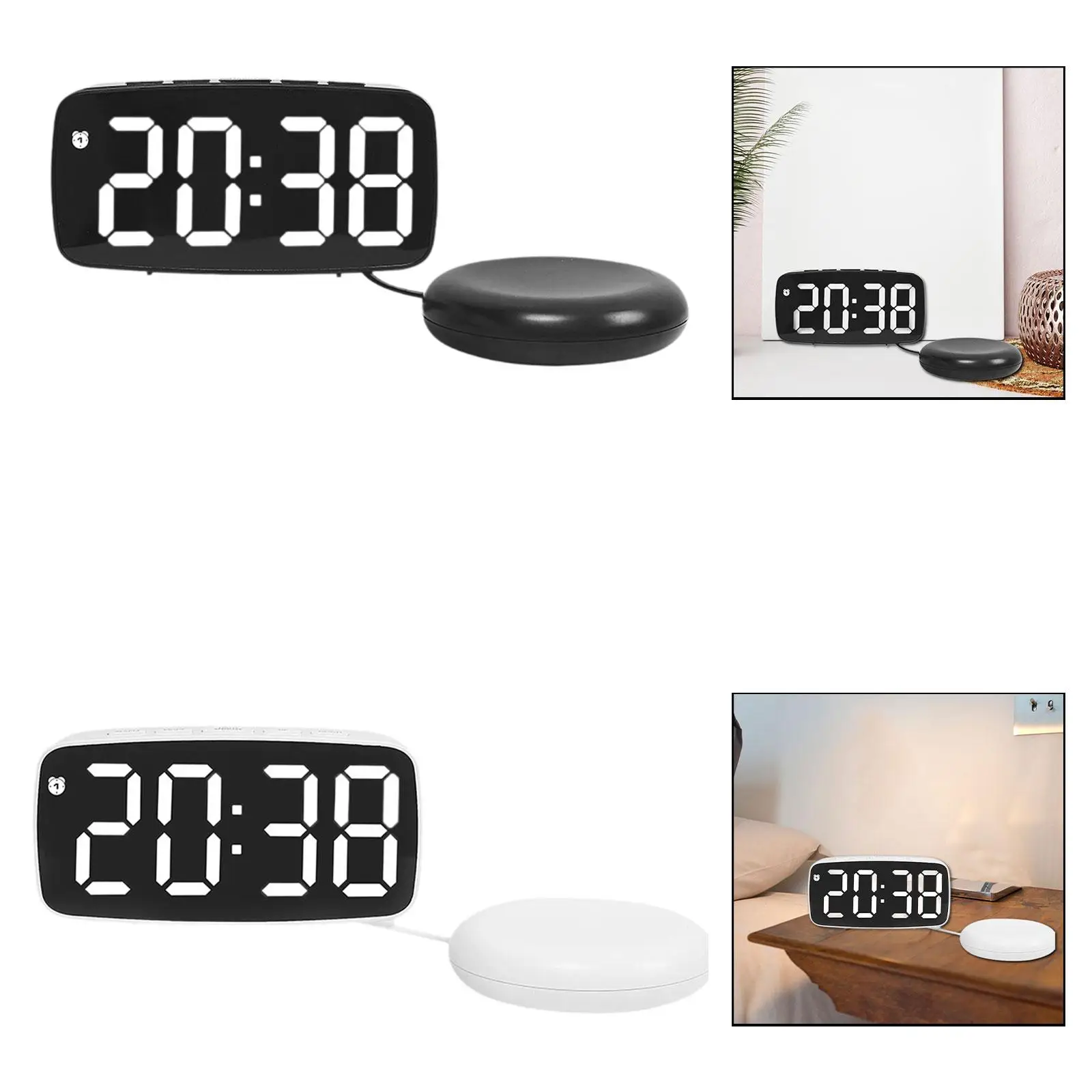 Relógio digital com data, presentes, fácil de ler, versátil, acessório de relógio led para escritório, sala de estar, mesa, quarto, fundo