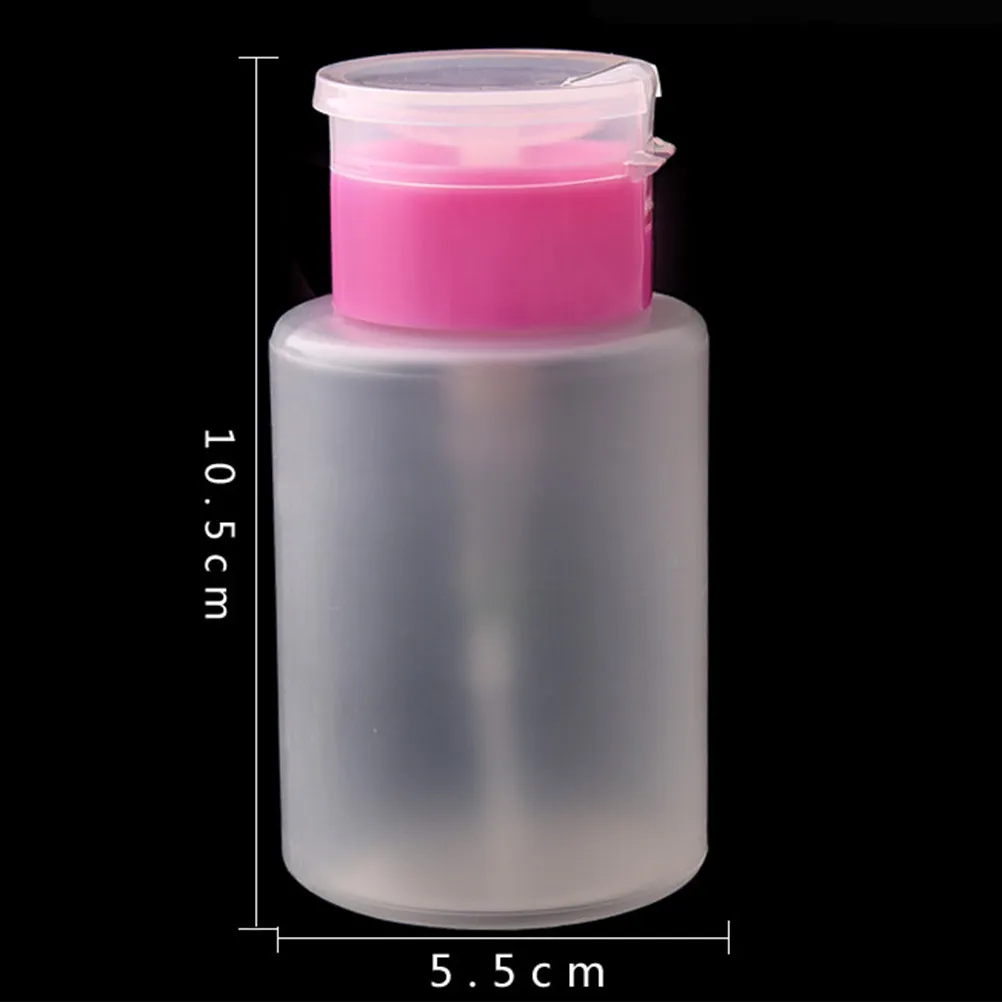 3Pcs Alcohol Lock Pressing Bottle Reusable Anti-Cracking Storage Dispenser for Nail Polish Remover Makeup Remover Liquid view 3