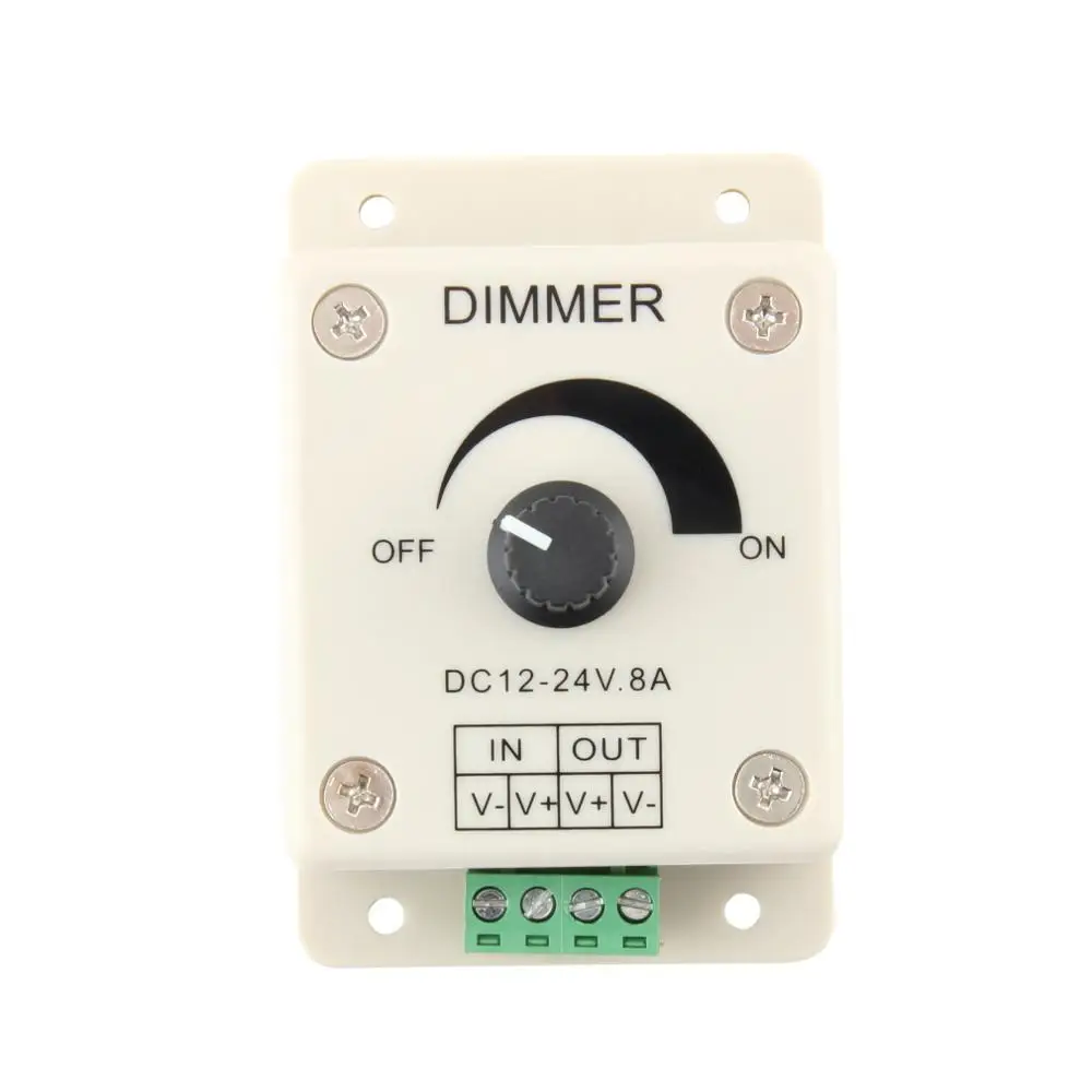 DC 12V 8A LED Light Protect Strip Dimmer Adjustable Brightness Controller For LED Strip Light Lamp Accessories