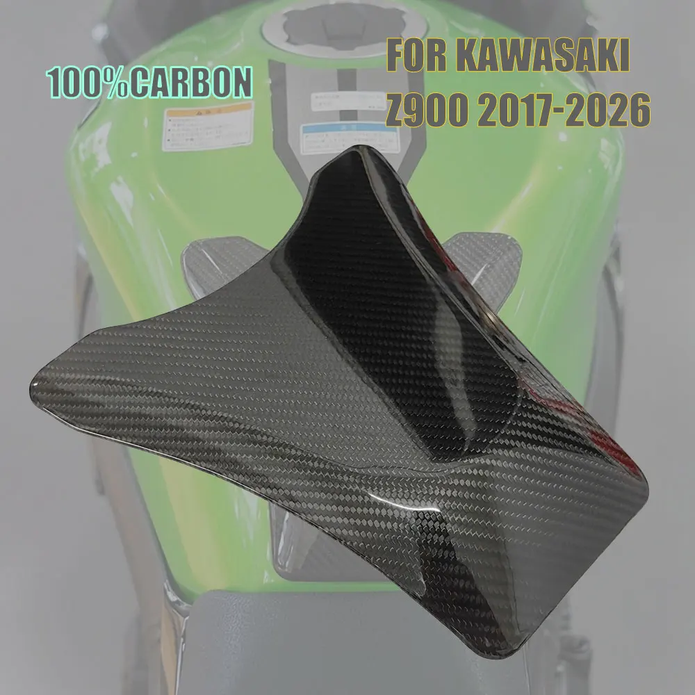 Carbon Fibre Motorcycle Gas Fuel Tank Cover Trim for KAWASAKI Z900 2017-2026