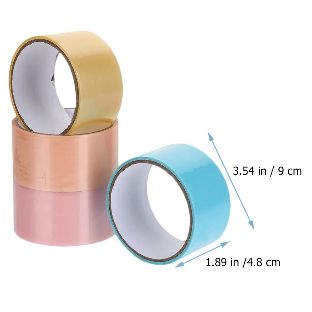 4 ม้วนเทปกาวตกแต่งลูกบอลสีสดใสเทปกาวสำหรับโฮมออฟฟิศการเดินทางบรรเทาความเครียดพกพาสะดวกสนุก