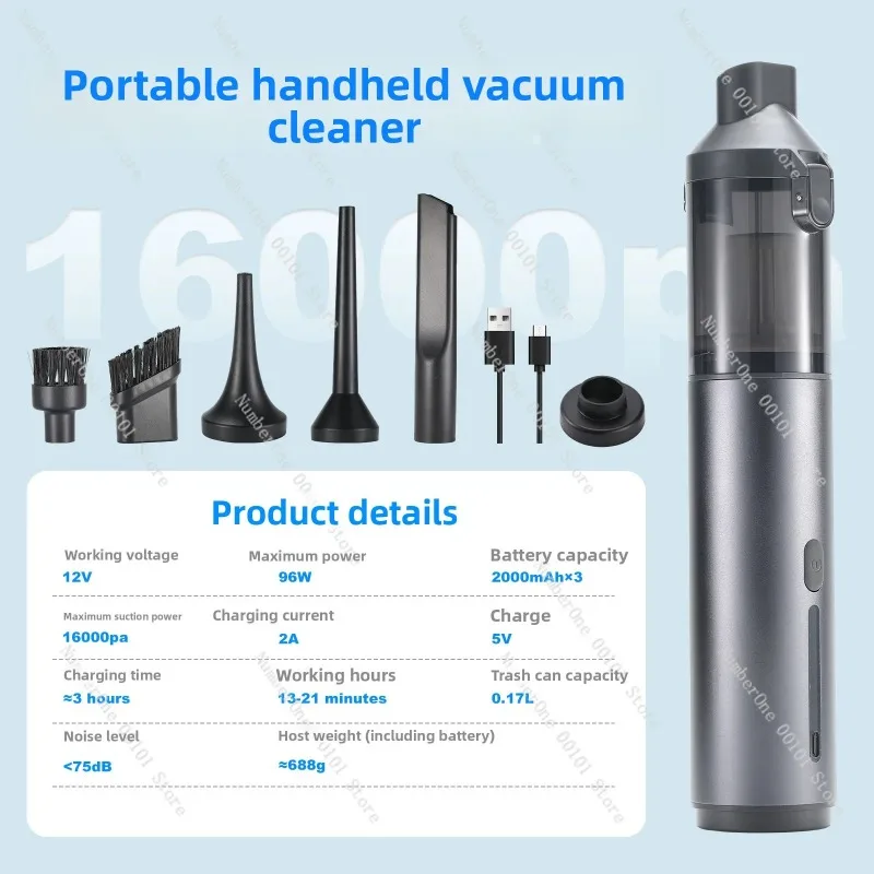 Portable Handheld Car Dust Blower 2 in 1 Inflatable for Home Car Cleaning Blowing Suction Air Duster
