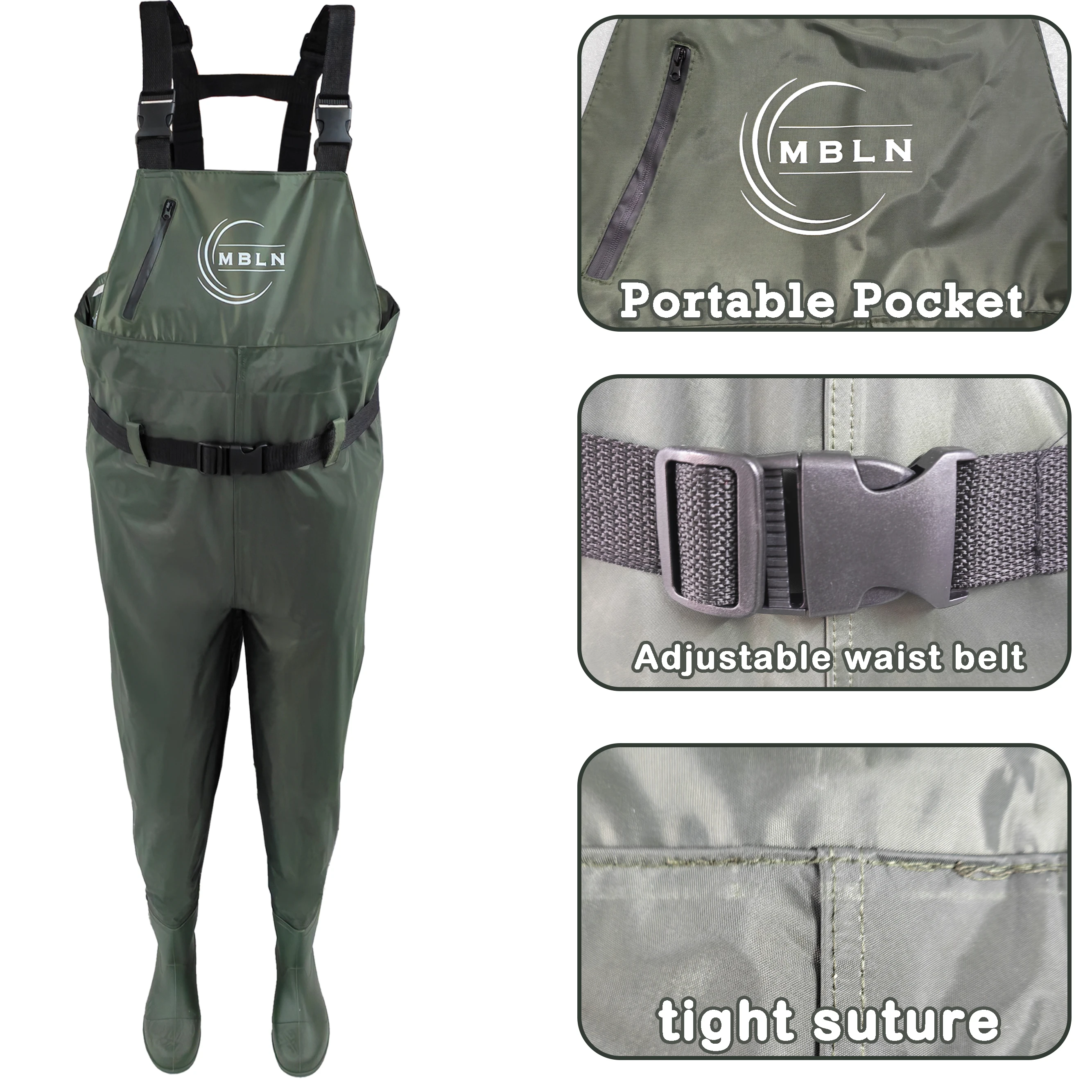 MBLN Fishing Chest Waders with - đánh giá và giá Fishing Waders Breathable