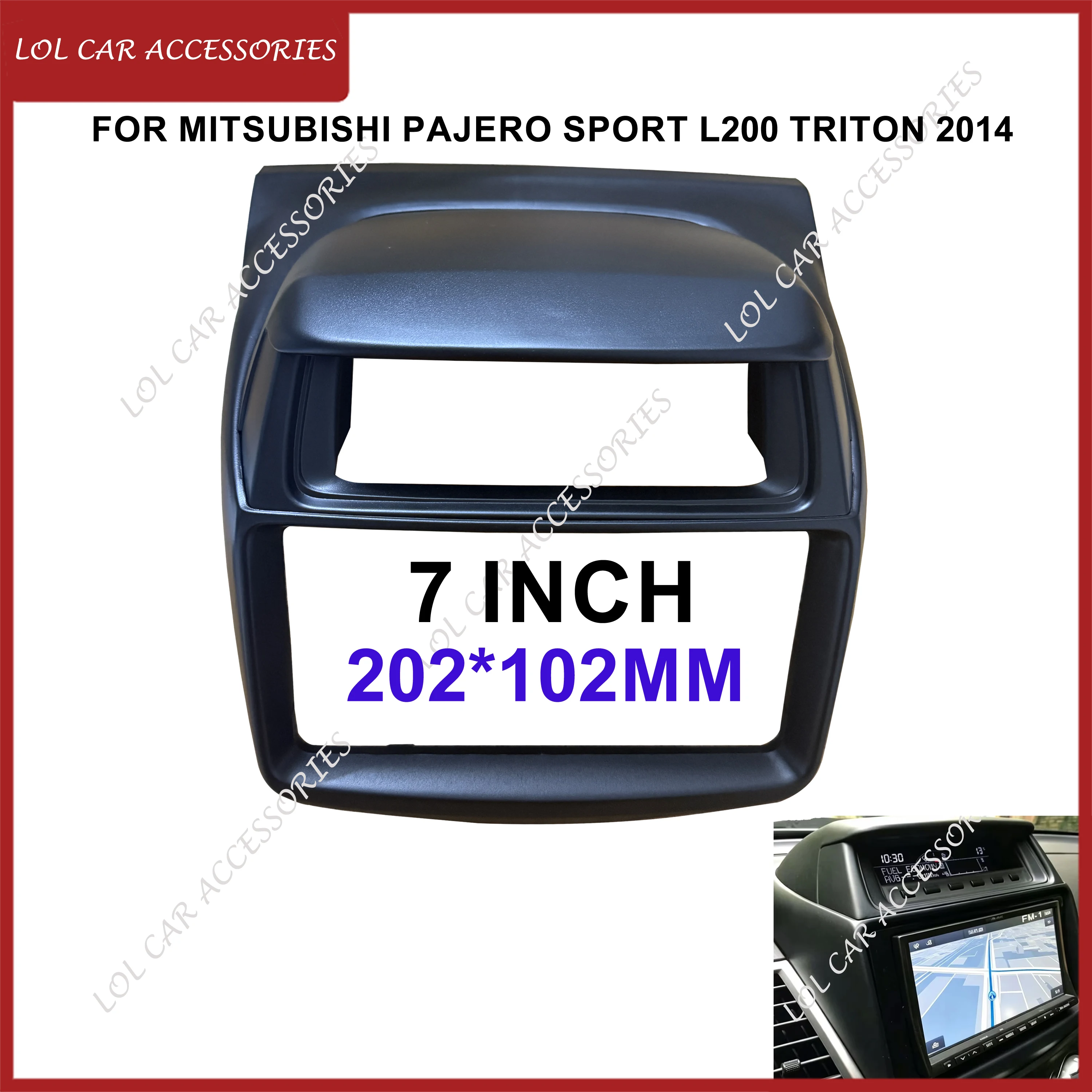 7 Inch For MITSUBISHI Pajero Sport L200 Triton 2014 Car Radio Fascia Frame GPS MP5 Stereo Android Player 2 Din Dashboard Panel