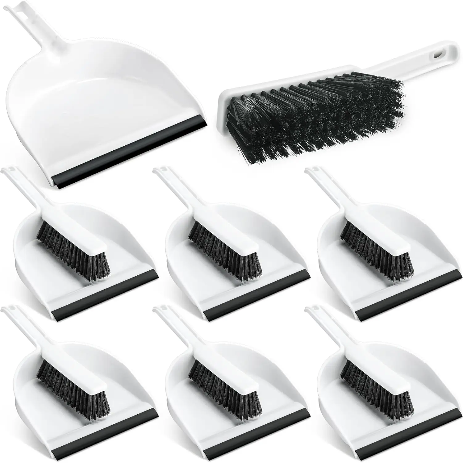 

6 Pcs Mini Dustpan and Brush Set, Small Broom and Dustpan Set Small Cleaning Brush Portable Hand