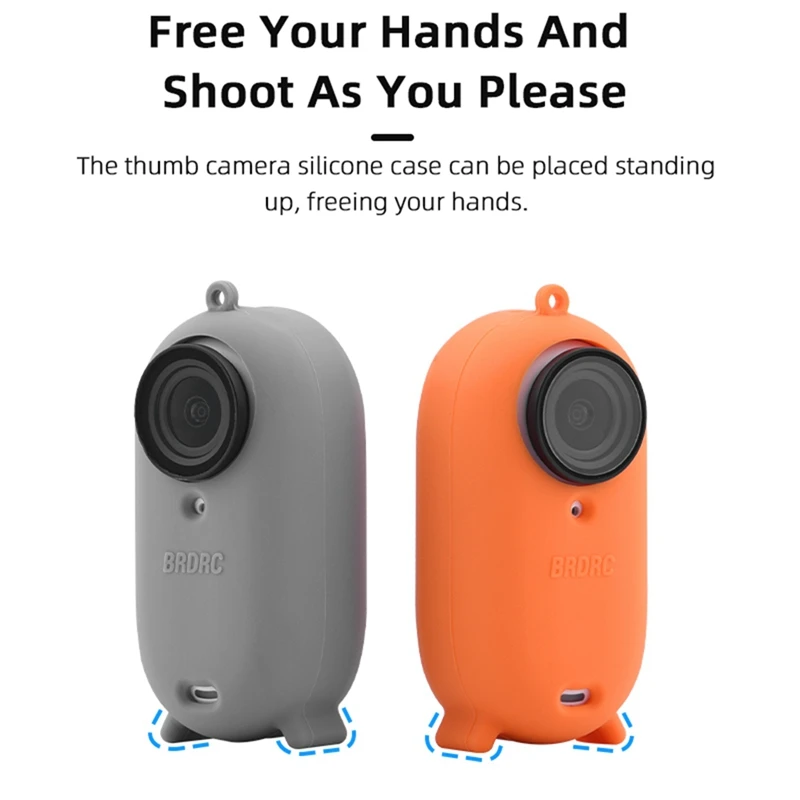 Силиконовый защитный чехол BRDRC для камеры Insta 360 GO 3, защитный чехол, пылезащитный чехол для Insta 360 GO3, простой в использовании, черный