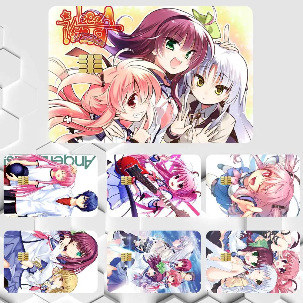 Yui et Hinata Angel Beats!  Sticker Film Tape Skin for Credit Card Debit Card Waterproof Stickers