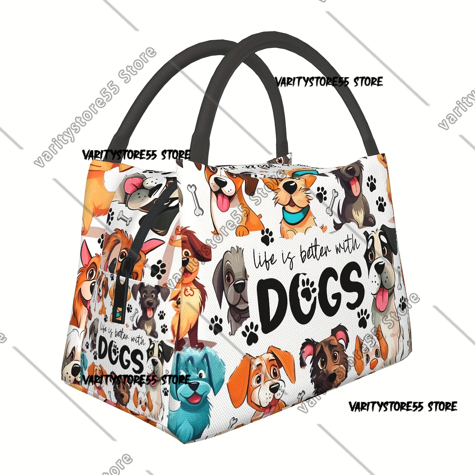 

Сумки для обеда с узорами щенков, портативный холодильник, термосумка для обеда, работа, пикник, подходит для офиса, пикника, пляжа