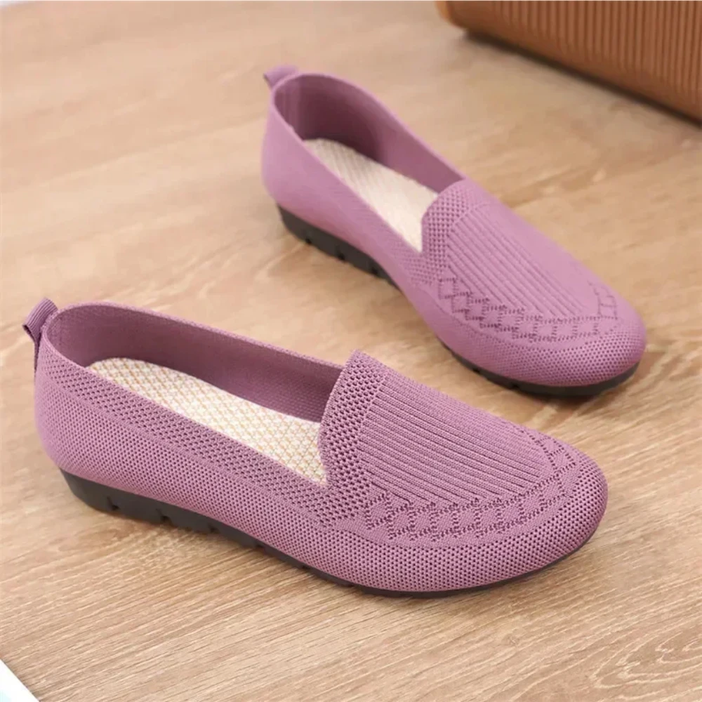 

New Mesh Breathable Sneakers Women Breathable Light Slip on Flat Casual Shoes Ladies Loafers Socks Shoes Women Size 37-41
