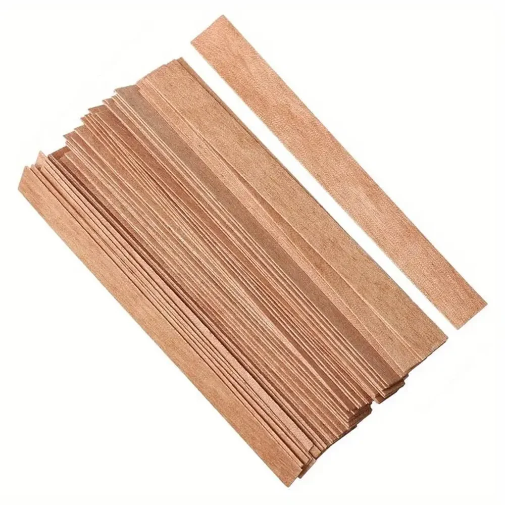 20-200pcs Wooden Candle Wick Set With Clip Base Smokeless Candle Wicks for DIY Paraffin Candle Jar Making Candle Making Supplies