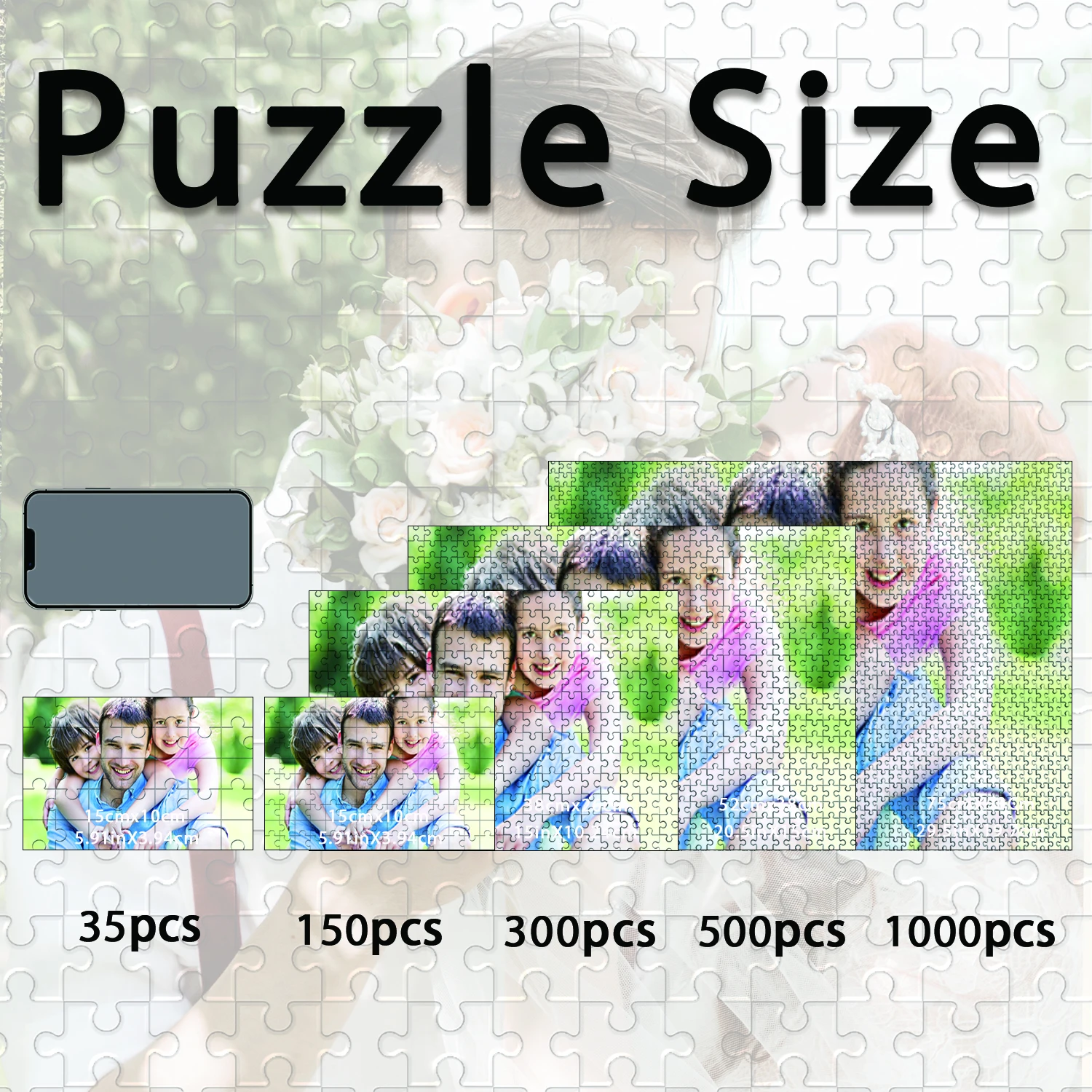 35/150/300/500/1000pcs cool family Custom Photo Personalised Decompression Puzzles Jigsaw puzzle Custom Puzzles in Photos