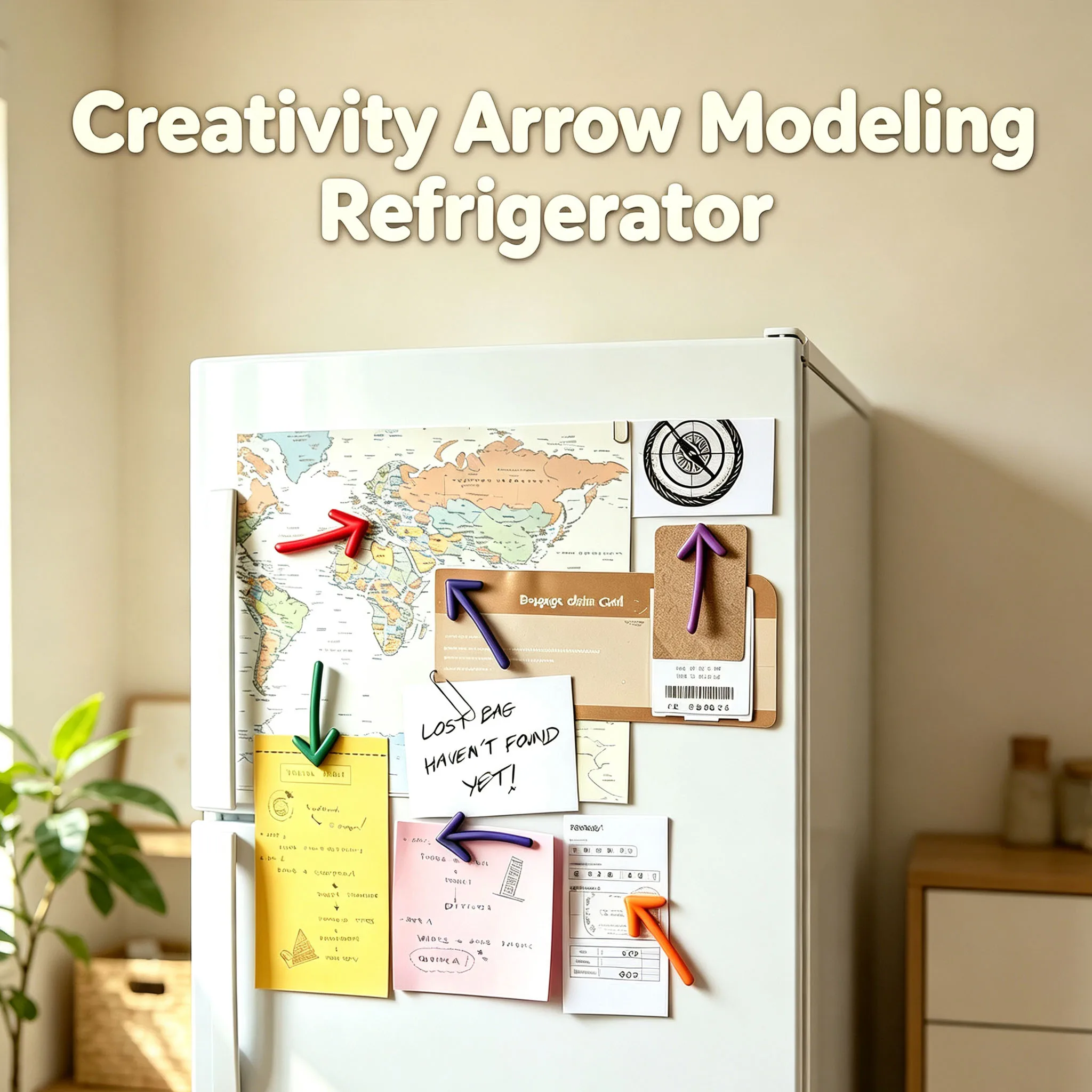 Arrow Refrigerator Sticker Message Reminder Magnet Arrow Shape Refrigerator Magnets Daily Use Home Decoration Practical Gift
