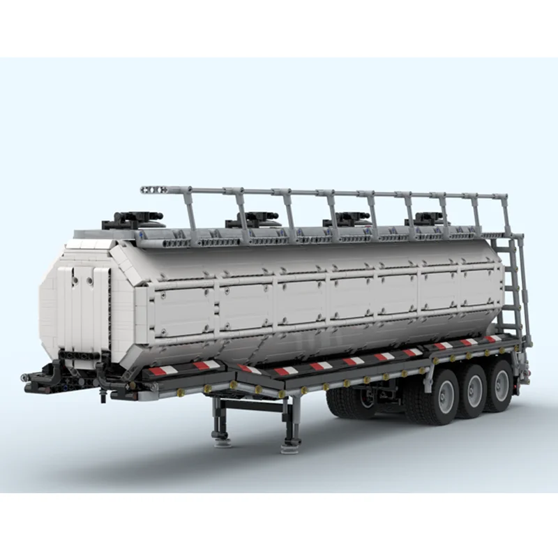 Urban Model Moc Bausteine 5580, Highway Drilling Rig Tank Semi-Trailer-Technologie, Ziegel, DIY-Montage, Konstruktion, Spielzeug, Geschenke