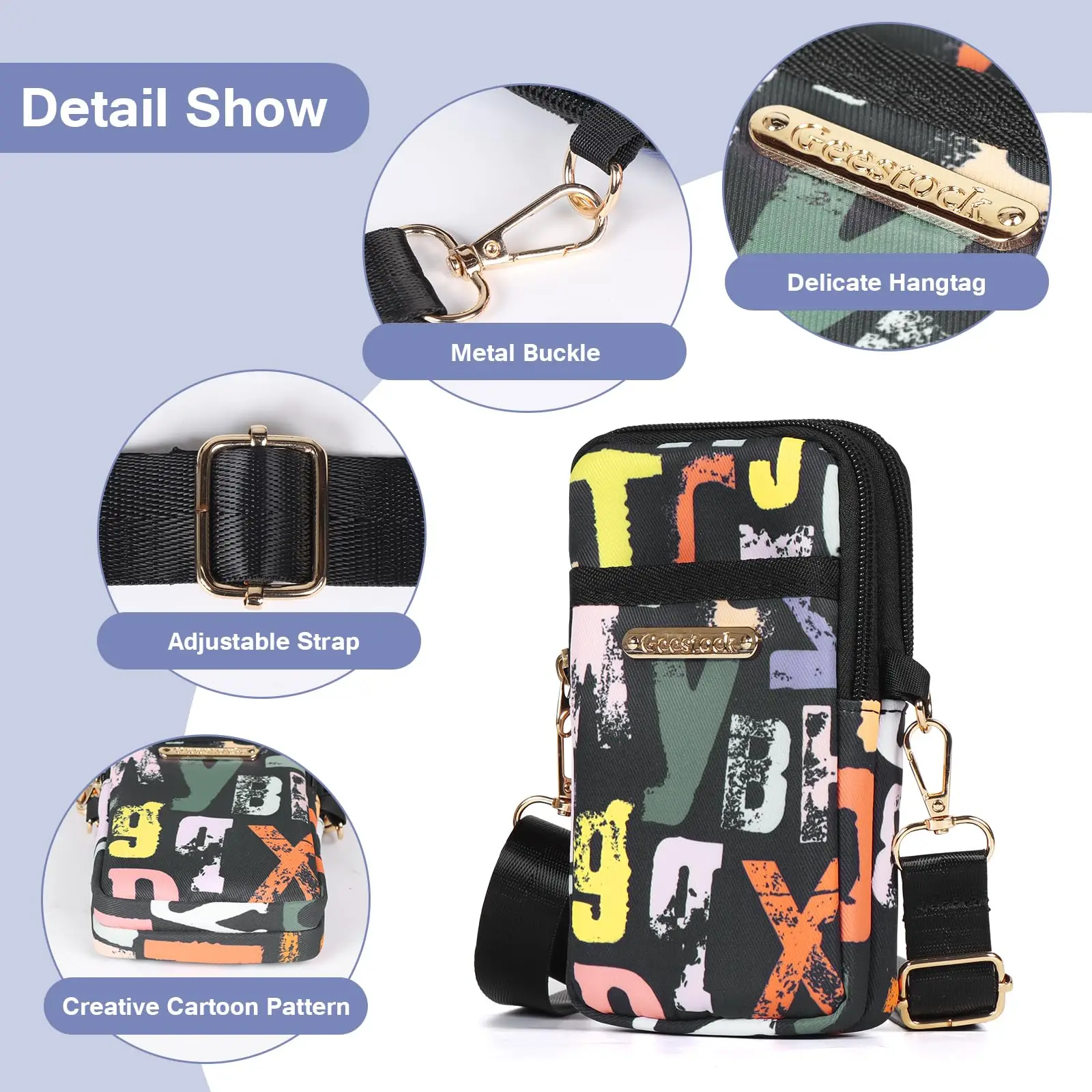 Buylor Sports Running حقيبة الهاتف المحمول الصغيرة النايلون المرأة حقيبة كتف كروسبودي السفر في الهواء الطلق الهاتف الذراع حقيبة مفتاح حامل الأكياس #4