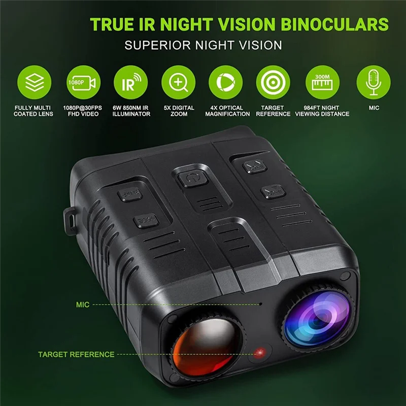 A73E-R19 Digital Night Vision Binoculars 4K 1080P Infrared Night Vision Goggle Recorder 300M For Outdoor Hunting Camping