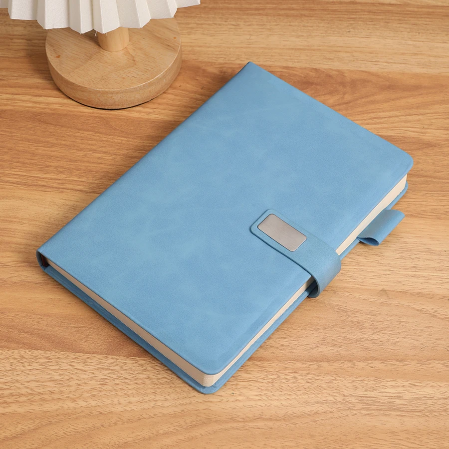 Vintage-Notizbuch aus Leder im A5-Format mit Leder-Notizbuchhülle, personalisierter Softcover und Lesezeichen, perfekt für Unternehmen und Besprechungen – Detail 8