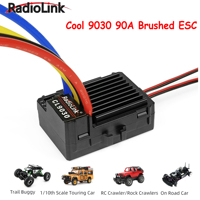 Radiolink Cool 9030 90A Waterproof Brushed ESC 2-4S Built-in BEC 5A Selectable 5.5V/7.5V for 1/10 RC Crawlers Off-road Car Truck