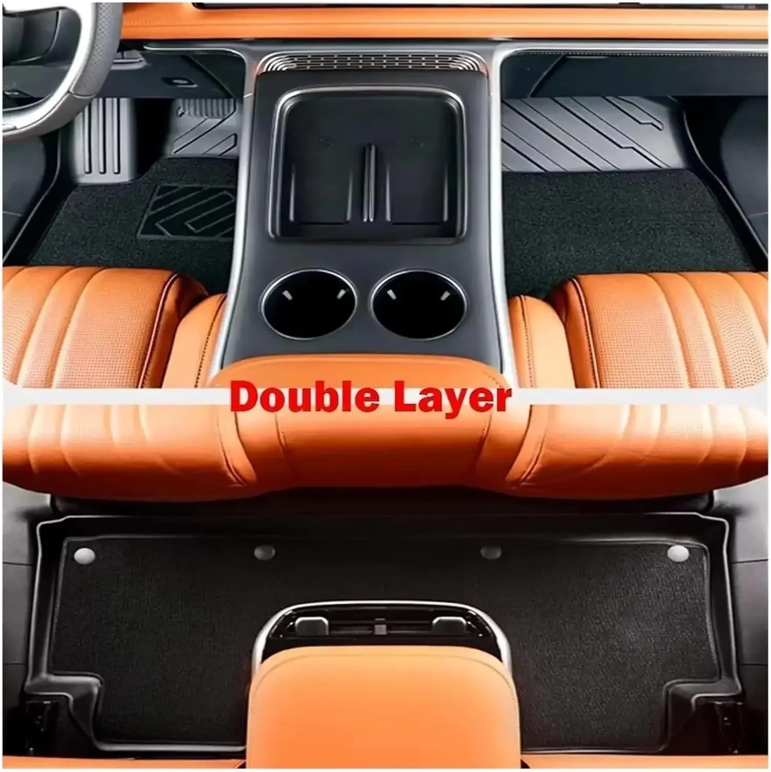 For Leapmotor C10 2024 2025 2026 TPE Floor Mats All Weather Front Rear Cargo Liner Mat, Anti-Slip MatsAvailable black 3