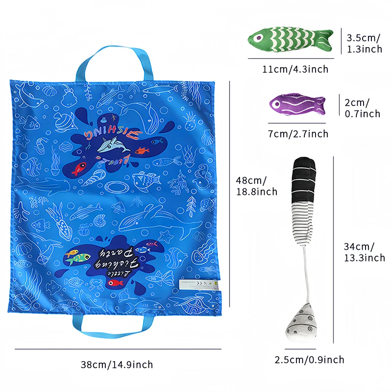 幼児用布製釣りゲームおもちゃ、色分け早期学習おもちゃ、数を数える数学おもちゃ