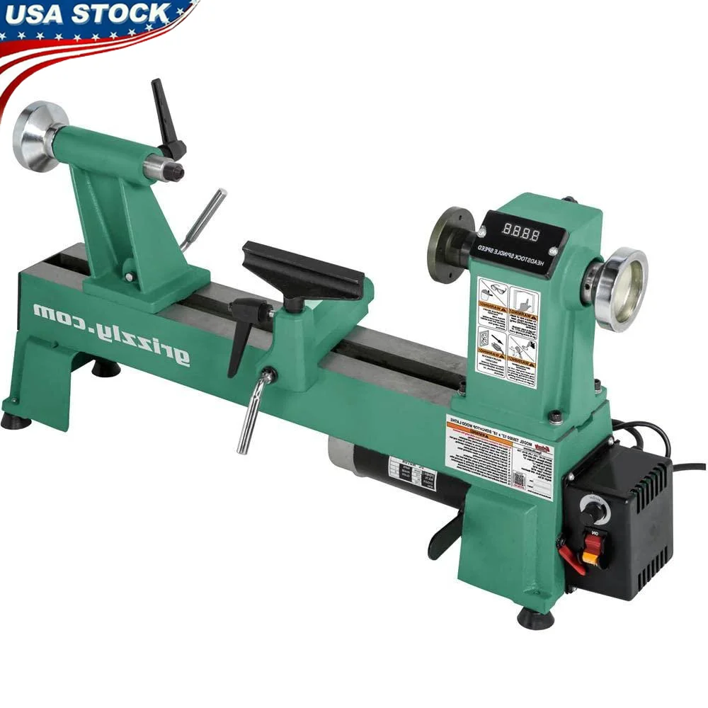 Variable-Speed Benchtop Wood Lathe with 12