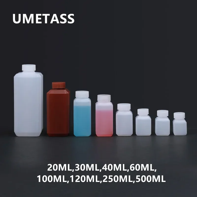 UMETASS-Bouteille africaine en plastique avec couvercle, contenant cosmétique de qualité alimentaire, pour voyage quotidien, illable, 20ml/30ml/40ml/100ml/250m/500ml