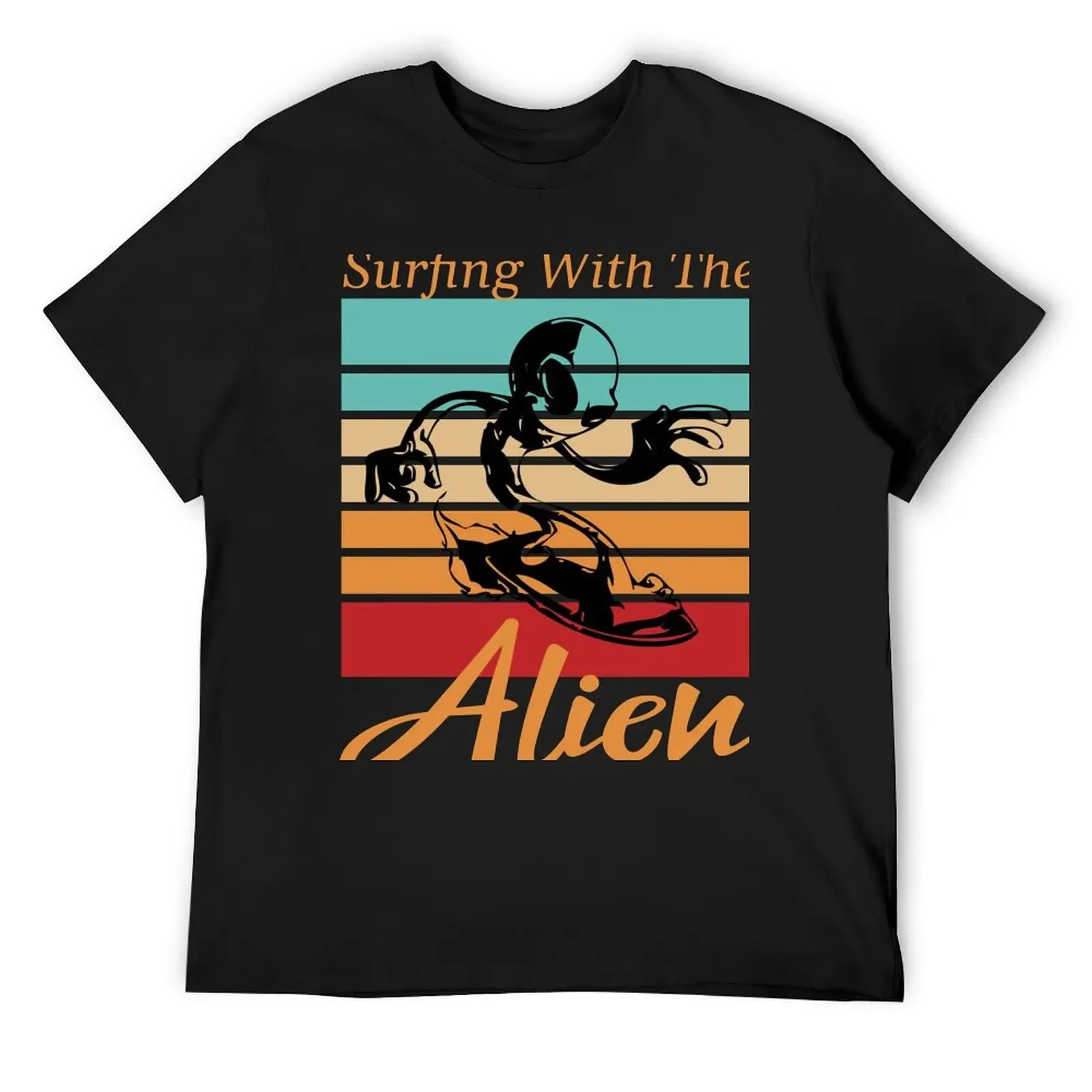 

Surfing With The Alien T-Shirt vintage anime shirt rapper graphic tees anime figures sweat funny t shirts for men