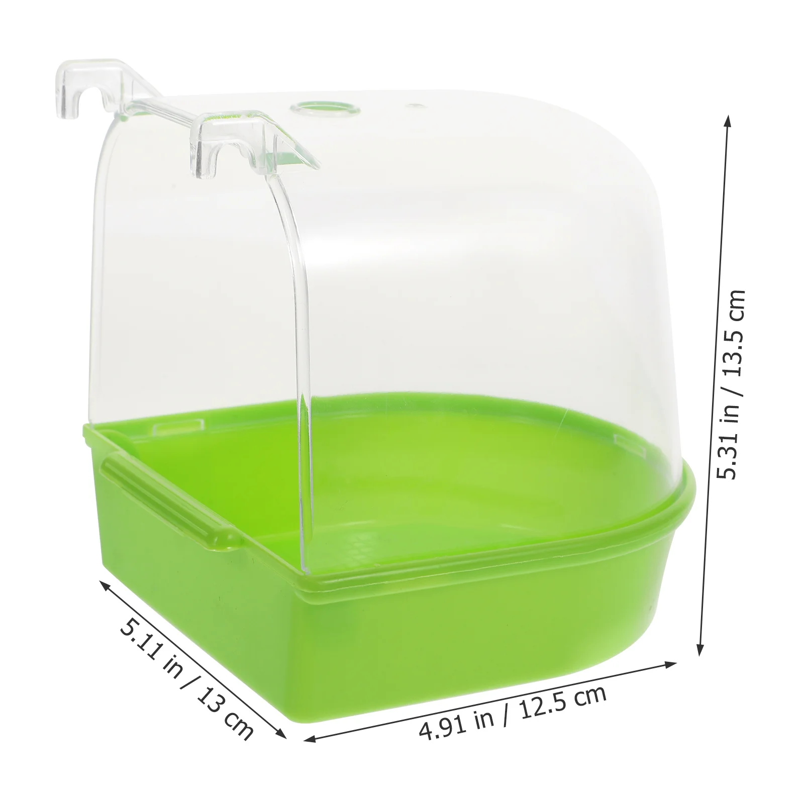 

Parrot Bath Basin Premium Abs Reusable Durable Smooth Edges Safe For Small Birds Bird Bath Container For Cage Plastic
