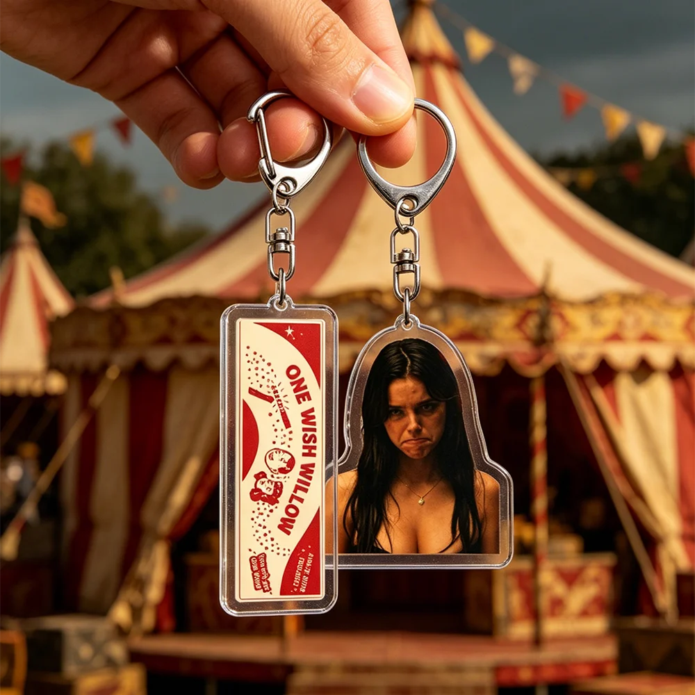 Horror Movie Obsession Keychain for Accessorie Bag Scary One Wish Willow Farming Keyrings Jewelry Friends Nikki Fans Gifts