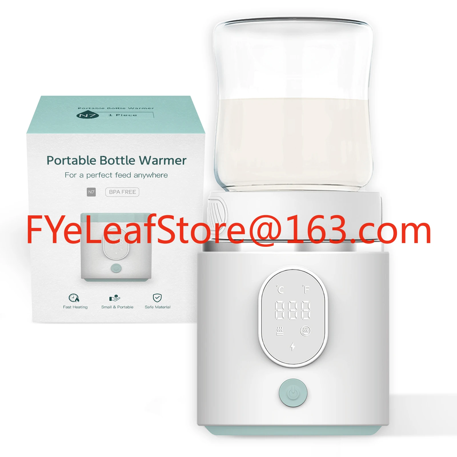 Portable Travel Bottle Warmer Fast milk heater for Breastmilk or Formula N7 Wireless Baby Bottle Warmer