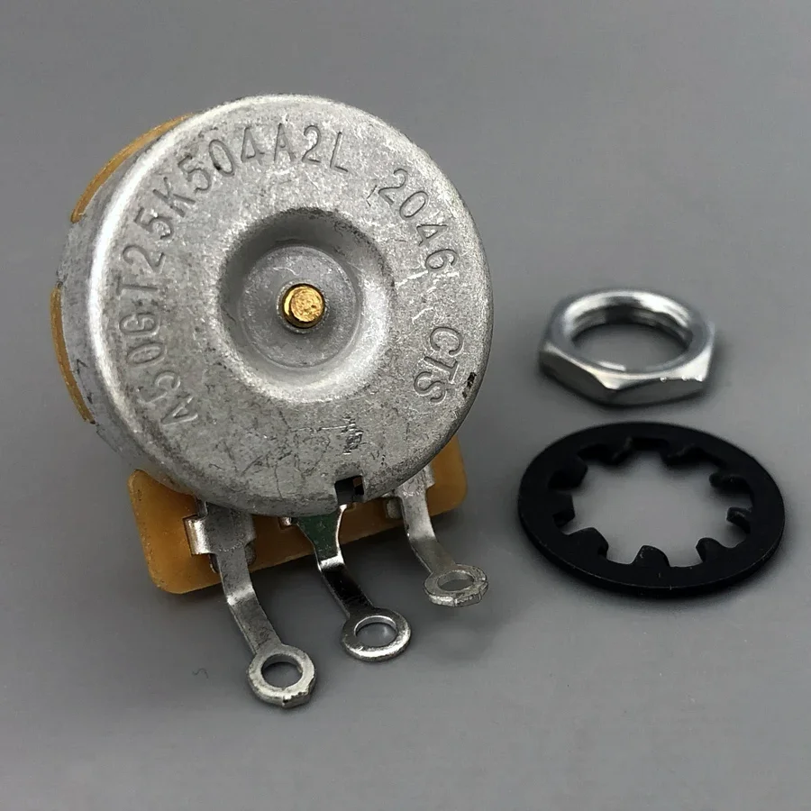 Upgrade CTS 250K 500K Guitar Potentiometer Pot, Brass Shaft, Low Torque,Low Noise Professional Accessories