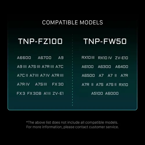 Imagen 2 del producto Batería TILTA NP-FW50/NP-FZ100 y la estación de carga portátil para NP-FZ100