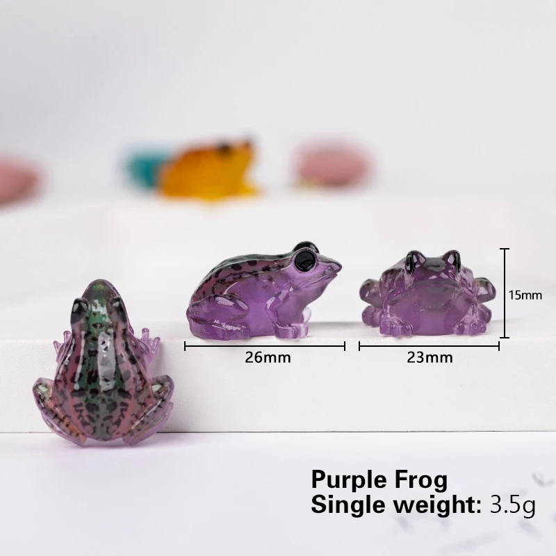 Cartoon Luminous Frog Resin Ornaments Three Dimensional Pendant Handmade Diy Decorative Accessories