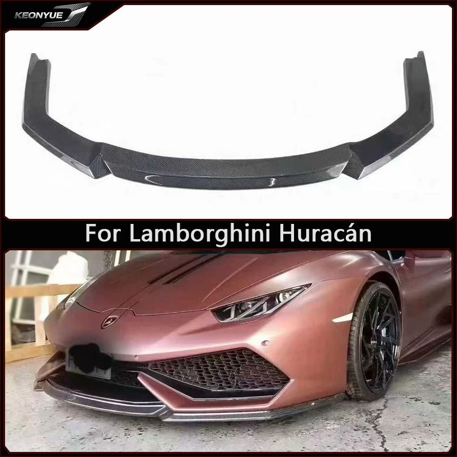 Para Lamborghini Huracán LP580 LP610, Labio Delantero de Fibra de Carbono, Difusor de Parachoques Delantero, Spoiler Delantero, Accesorios para Auto, Kit de Carrocería