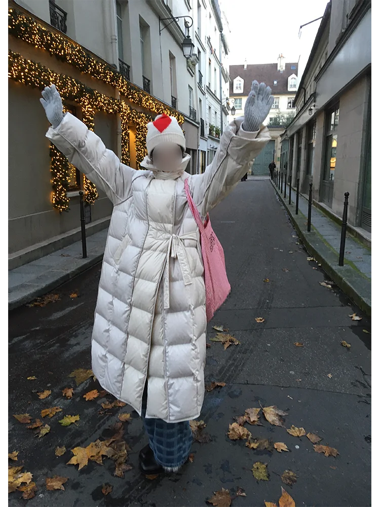 

MONA 90 Белая женская утепленная куртка-пуховик свободного кроя для повседневной носки, уличный стиль, новинка зимы