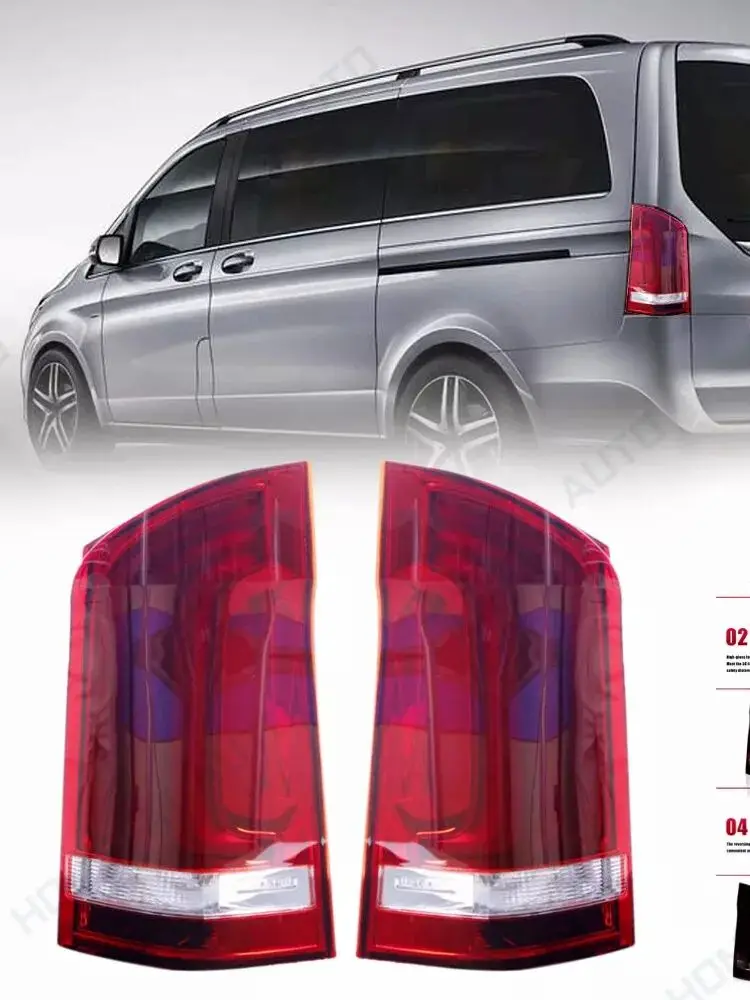 Paar Led Achterlichten Voor Benz Vito W447 2014 2015 2016 2017 2018 2019 2020-2022 Achterlicht Achterlichten Achterlichten Led remlicht - afbeelding 2