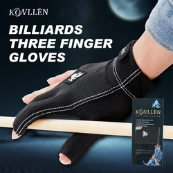 KONLLEN pool gloves 3-finger billiards gloves left and right-hand durable double-stitched snooker cue professional gloves